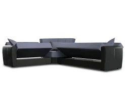 Divano letto reclinabile nero e grigio 305x238cm - Gaillardia