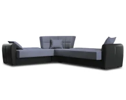 Divano letto reclinabile nero e grigio 305x238cm - Gaillardia