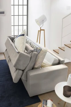 Divano letto reclinabile tortora 220x95cm - Action
