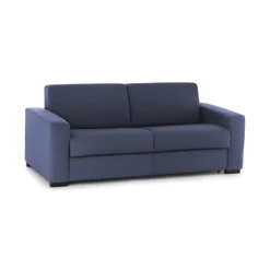 Divano letto rivestito in tessuto blu 160x95cm - Alcatraz