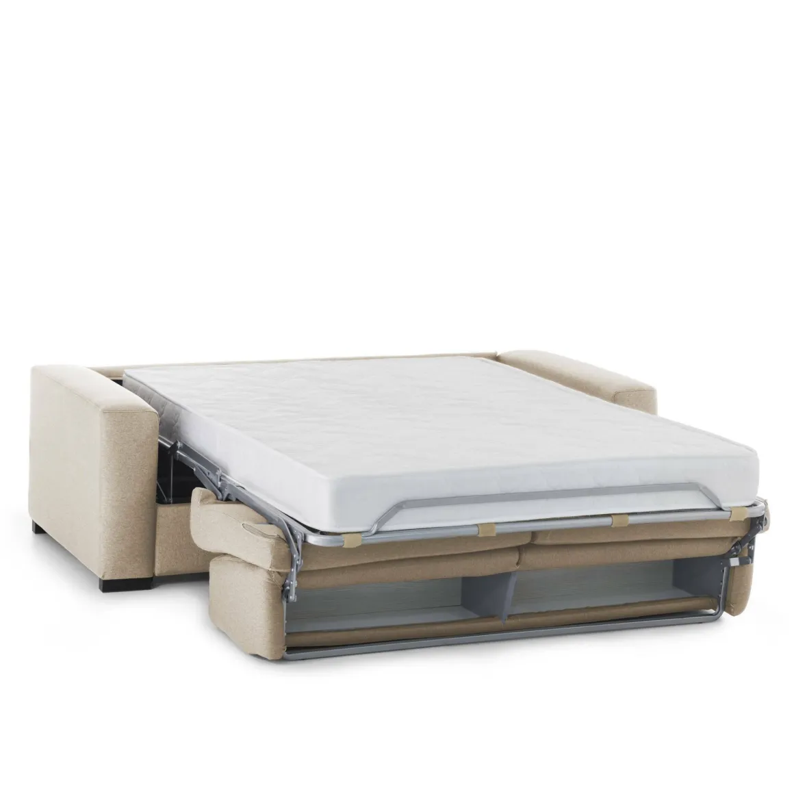 Divano letto sfoderabile beige 220x95cm - Estia