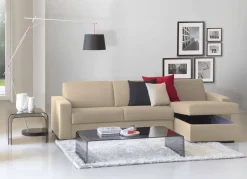 Divano letto sfoderabile beige 280x95cm - Aika