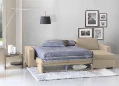 Divano letto sfoderabile beige 280x95cm - Aika