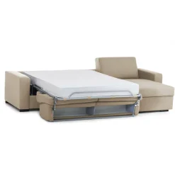 Divano letto sfoderabile beige 280x95cm - Aika