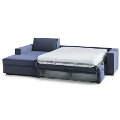 Divani Letto Con Penisola|Salotto > Dmora Divano letto sfoderabile 280x95cm - Allaida Blu