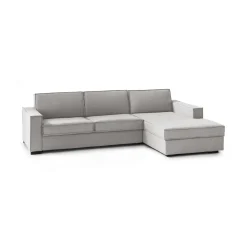 Divano letto sfoderabile grigio 260x95cm - Afar