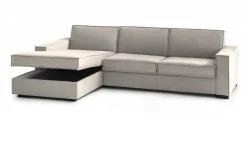 Divano letto sfoderabile tortora 260x95cm - Albenga
