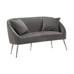 Divano moderno grigio e argento 137x69x79h cm - Pittari