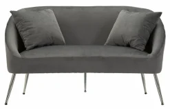 Divano moderno grigio e argento 137x69x79h cm - Pittari