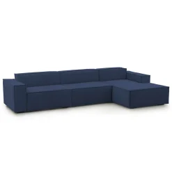 Divano modulare blu 340x170x70h cm - Asvaldo