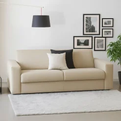 Divano morbido beige 180x95x90h cm - Cianite