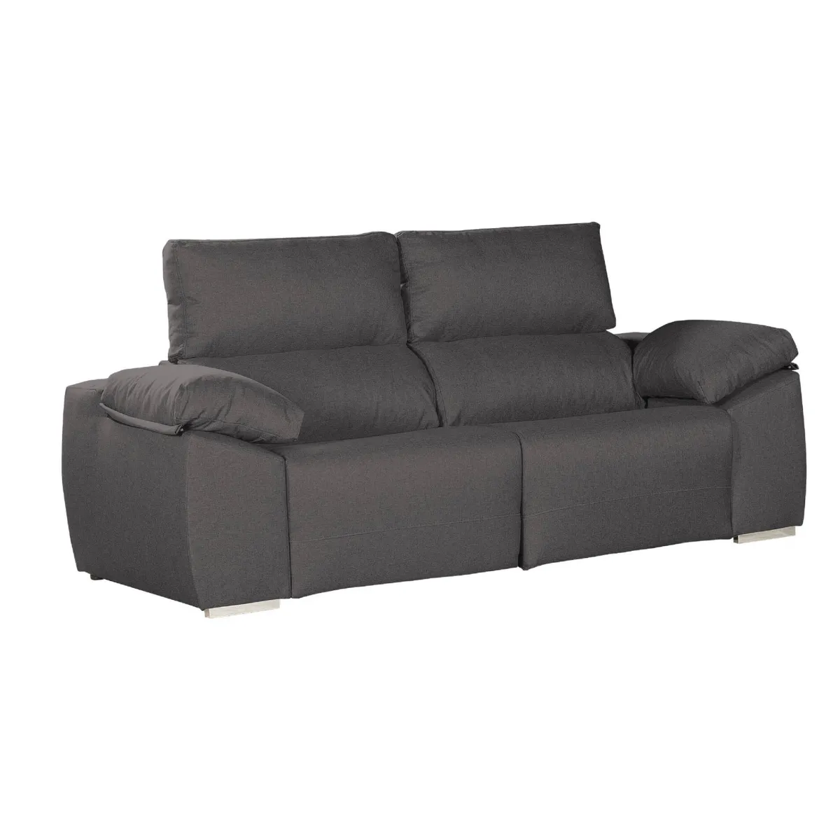 Salotto > Dmora Divano 2 posti antracite 160x100x100h cm - Astrice Nero
