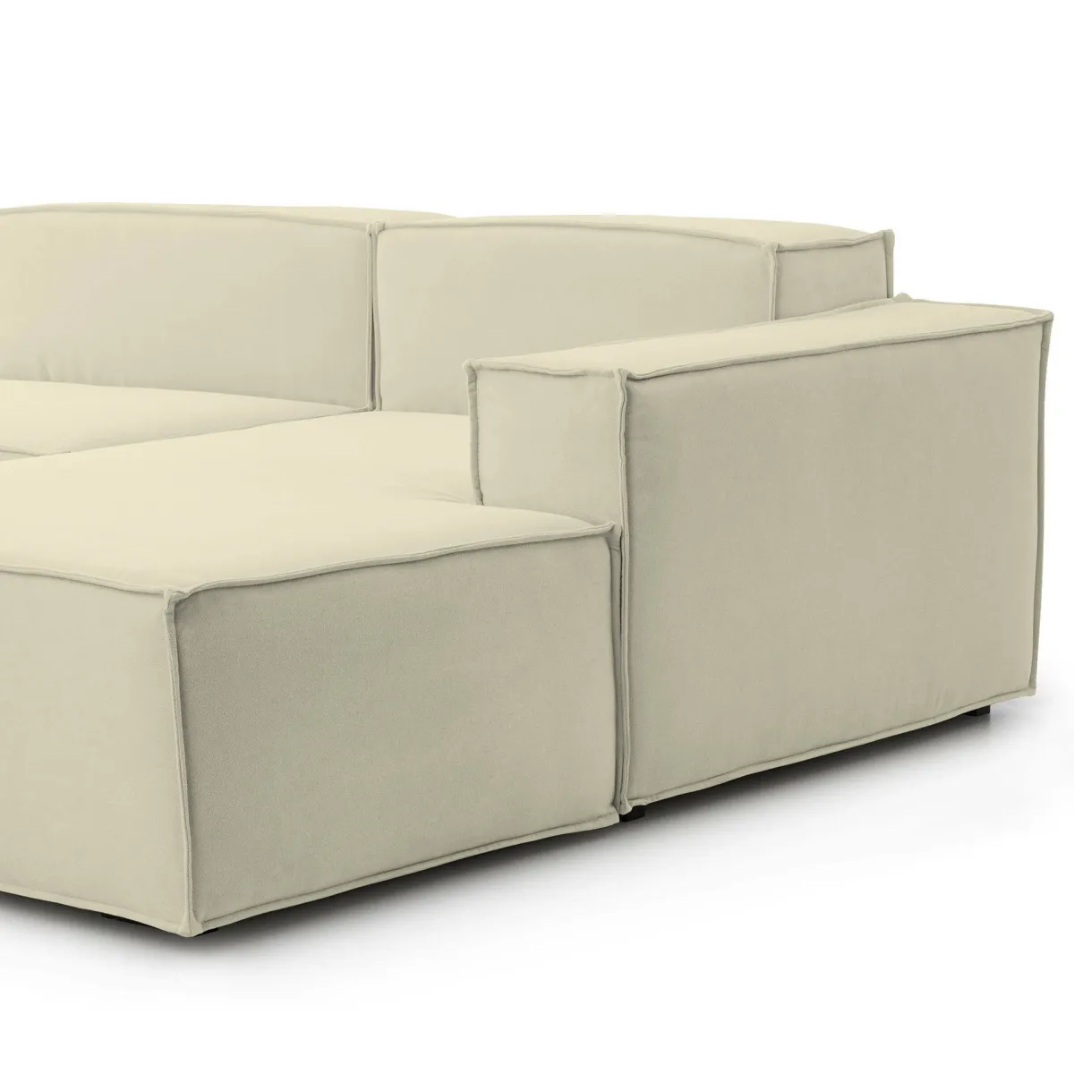 Divani Angolari|Divani Fissi Con Penisola > Dmora Divano 2 posti 220x170x70h cm - Amuleto Beige