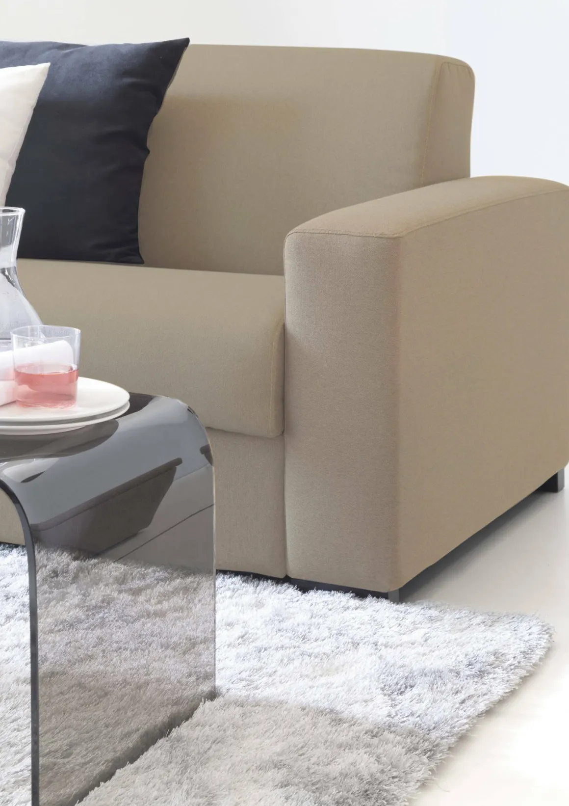 Divano 2 posti beige 180x95x90h cm - Azzurrite