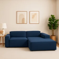 Divano 2 posti blu 220x170x70h cm - Amuleto