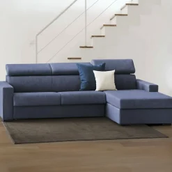 Divano 4 posti blu 260x95x85h cm - Angera