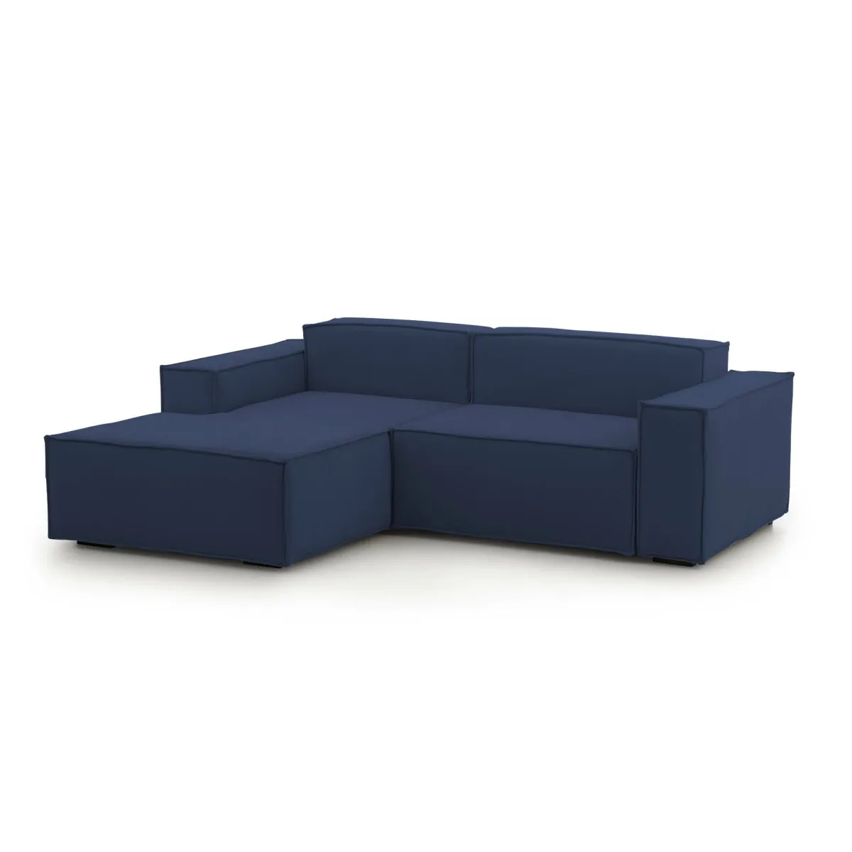 Divani Angolari|Divani Fissi Con Penisola > Dmora Divano 4 posti 240x170x70h cm - Assurte Blu