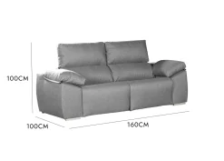 Salotto > Dmora Divano 2 posti 160x100x100h cm - Astrice Grigio