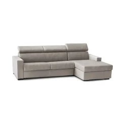 Divani Angolari|Divani Fissi Con Penisola > Dmora Divano 4 posti tortora 280x95x85h cm - Ameno Grigio Tortora