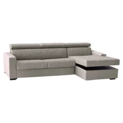Divani Angolari|Divani Fissi Con Penisola > Dmora Divano 4 posti tortora 280x95x85h cm - Ameno Grigio Tortora