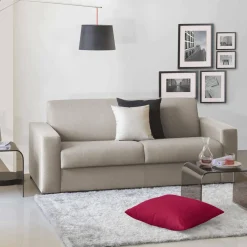 Salotto|Divani Fissi 3 Posti > Dmora Divano 3 posti tortora 220x95x90h cm - Ayta Grigio Tortora