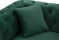 Divani Fissi 2 Posti > Dmora Divano 2 posti verde e oro 162x83x76h cm - Casio Oro, Verde