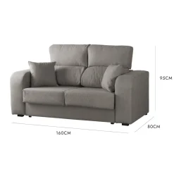 Salotto > Dmora Divano reclinabile 200x85x107h cm - Anem Grigio