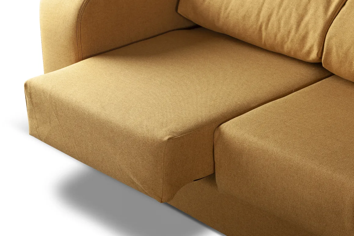 Divano reclinabile ocra 190x80x95h cm - Quarzo