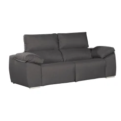 Salotto > Dmora Divano sfoderabile antracite 190x100x100h cm - Assiria Nero