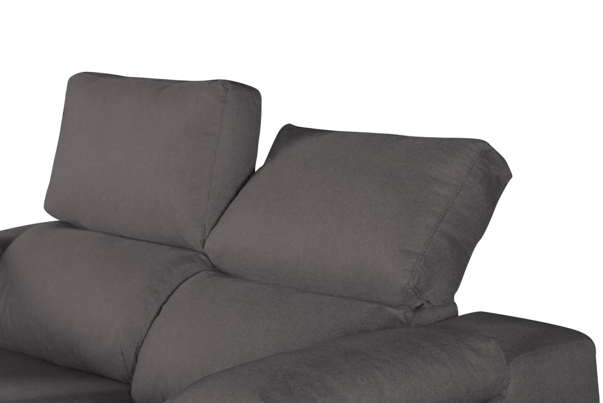 Salotto > Dmora Divano sfoderabile antracite 190x100x100h cm - Assiria Nero