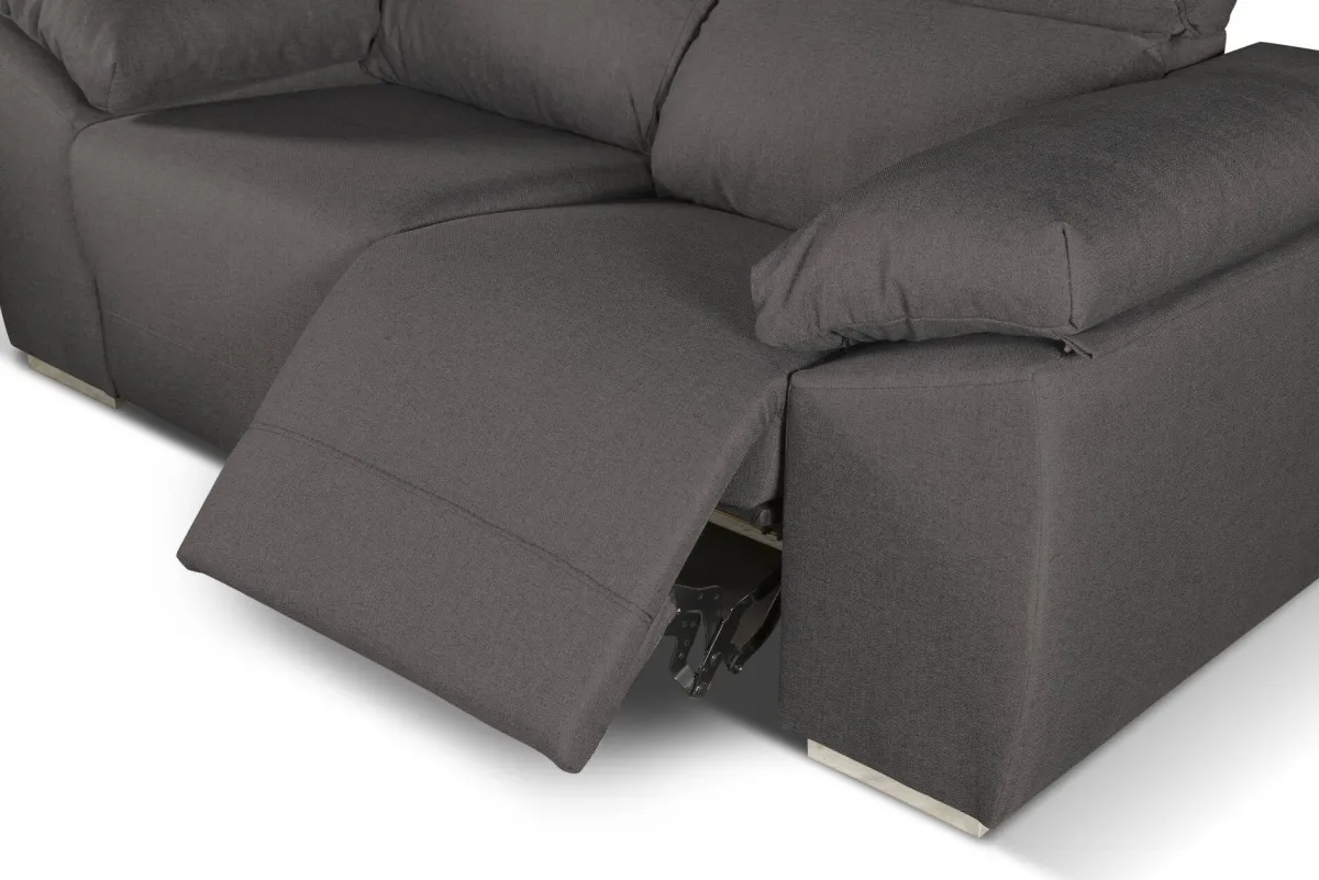 Salotto > Dmora Divano sfoderabile antracite 190x100x100h cm - Assiria Nero