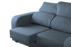 Divano sfoderabile azzurro 190x80x95h cm - Quarzo