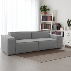 Divani Fissi 2 Posti|Salotto > Dmora Divano sfoderabile 220x95x70h cm - Lepidolite Grigio