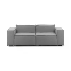 Divani Fissi 2 Posti|Salotto > Dmora Divano sfoderabile 220x95x70h cm - Lepidolite Grigio