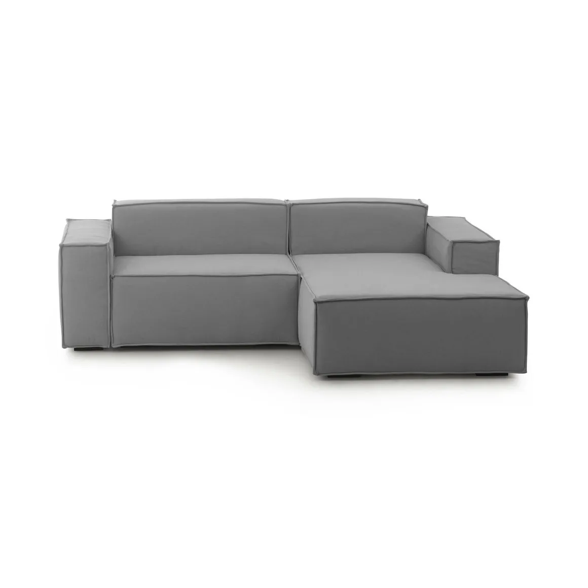 Divano sfoderabile grigio 240x170x70h cm - Ameli