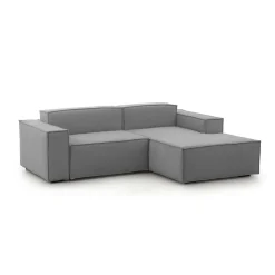 Divano sfoderabile grigio 240x170x70h cm - Ameli