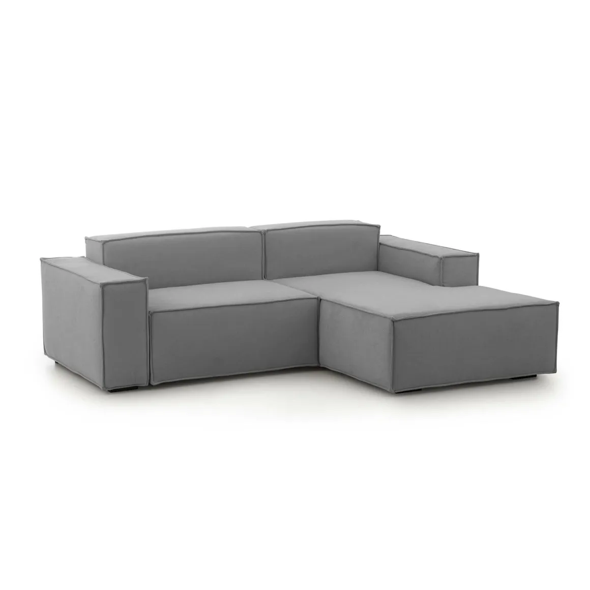 Divano sfoderabile grigio 240x170x70h cm - Ameli