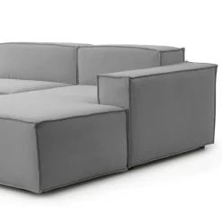 Divano sfoderabile grigio 240x170x70h cm - Ameli