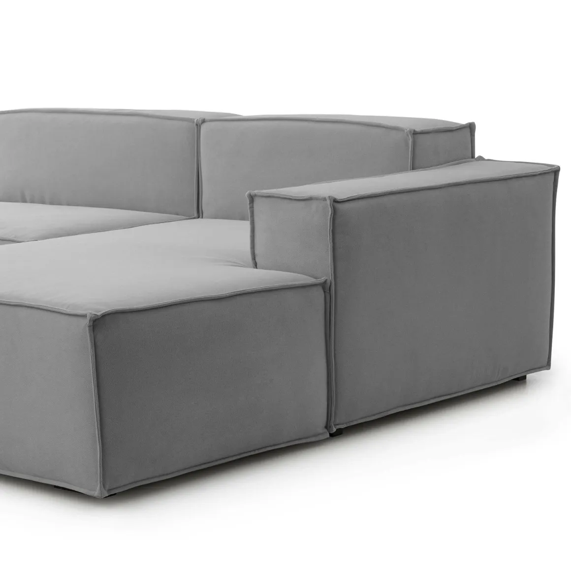 Divano sfoderabile grigio 240x170x70h cm - Ameli
