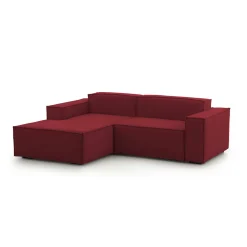 Divani Angolari|Divani Fissi Con Penisola > Dmora Divano sfoderabile 240x170x70h cm - Assurte Rosso