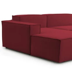 Divano sfoderabile rosso 300x170x70h cm - Alganibra