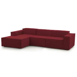 Divano sfoderabile rosso 300x170x70h cm - Alganibra