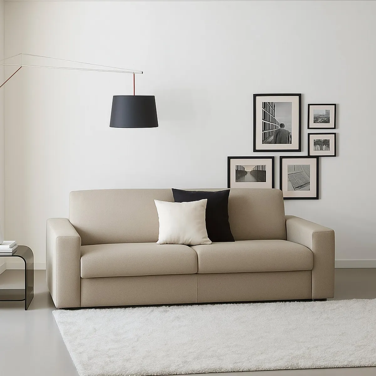 Divani Fissi 2 Posti|Salotto > Dmora Divano sfoderabile tortora 160x95x90h cm - Malachite Grigio Tortora