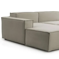 Divano sfoderabile tortora 220x170x70h cm - Alhoa