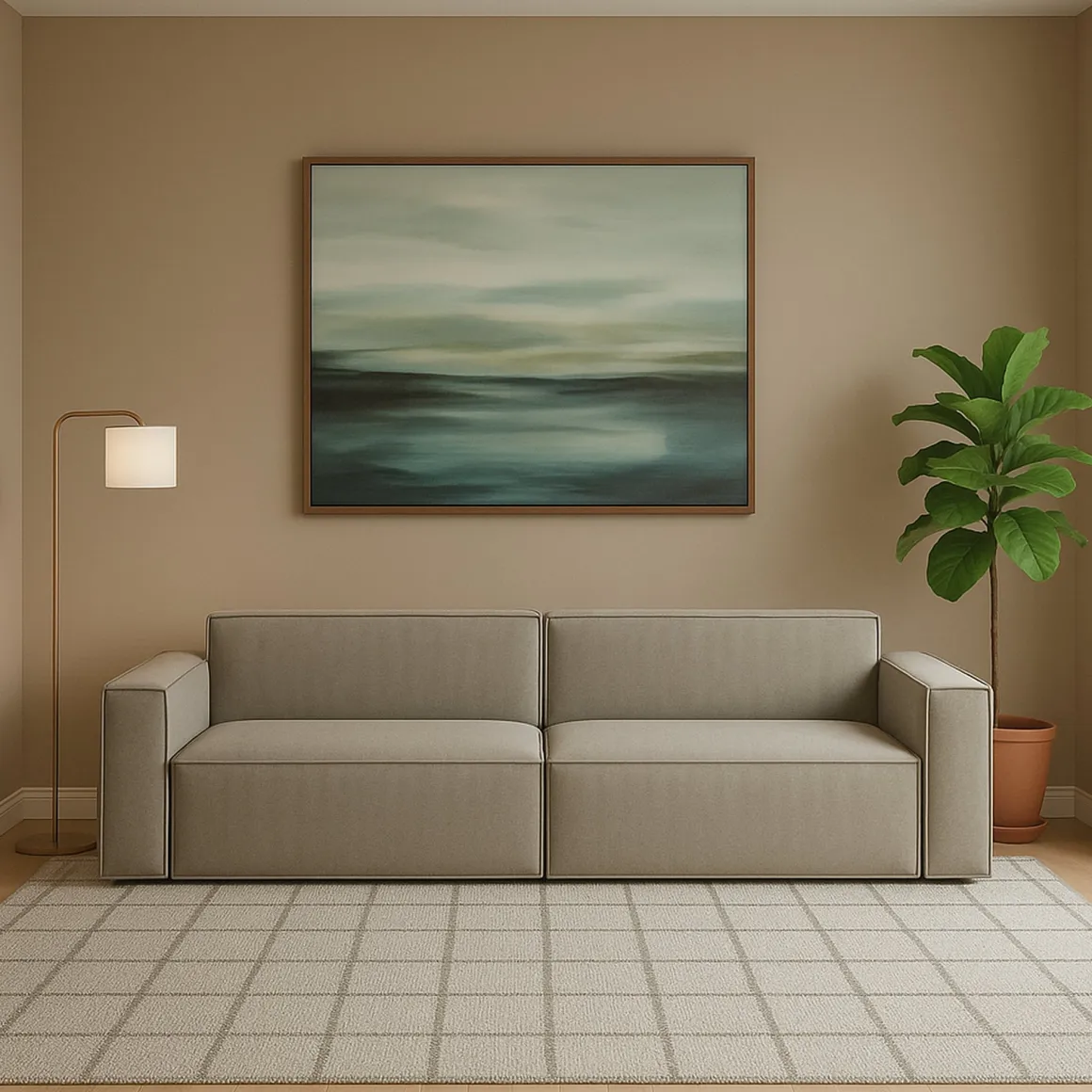 Divano sfoderabile tortora 260x95x70h cm - Argo
