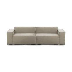 Divani Angolari|Divani Fissi Con Penisola > Dmora Divano sfoderabile tortora 260x95x85h cm - Aryaly Grigio Tortora