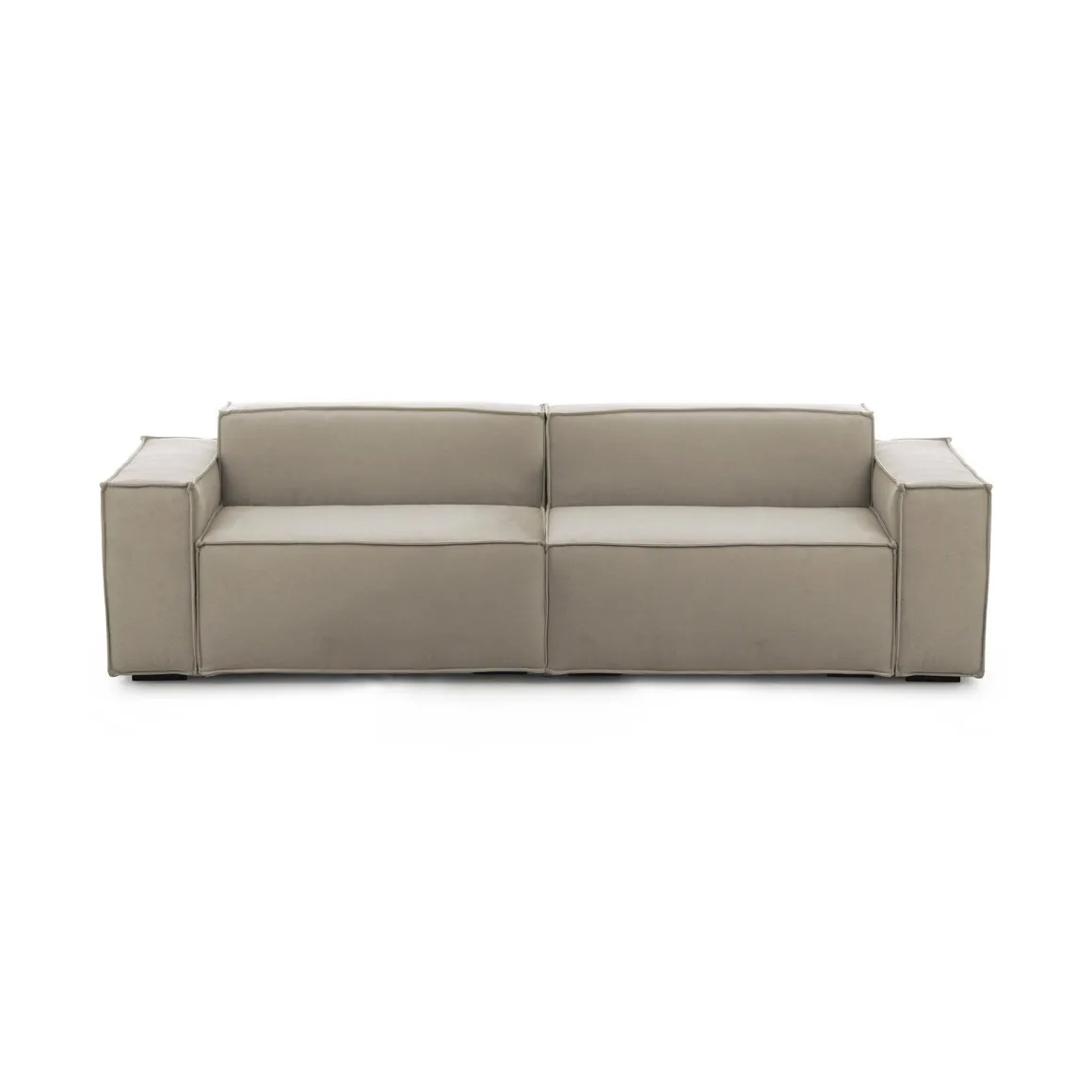 Divano sfoderabile tortora 260x95x70h cm - Argo