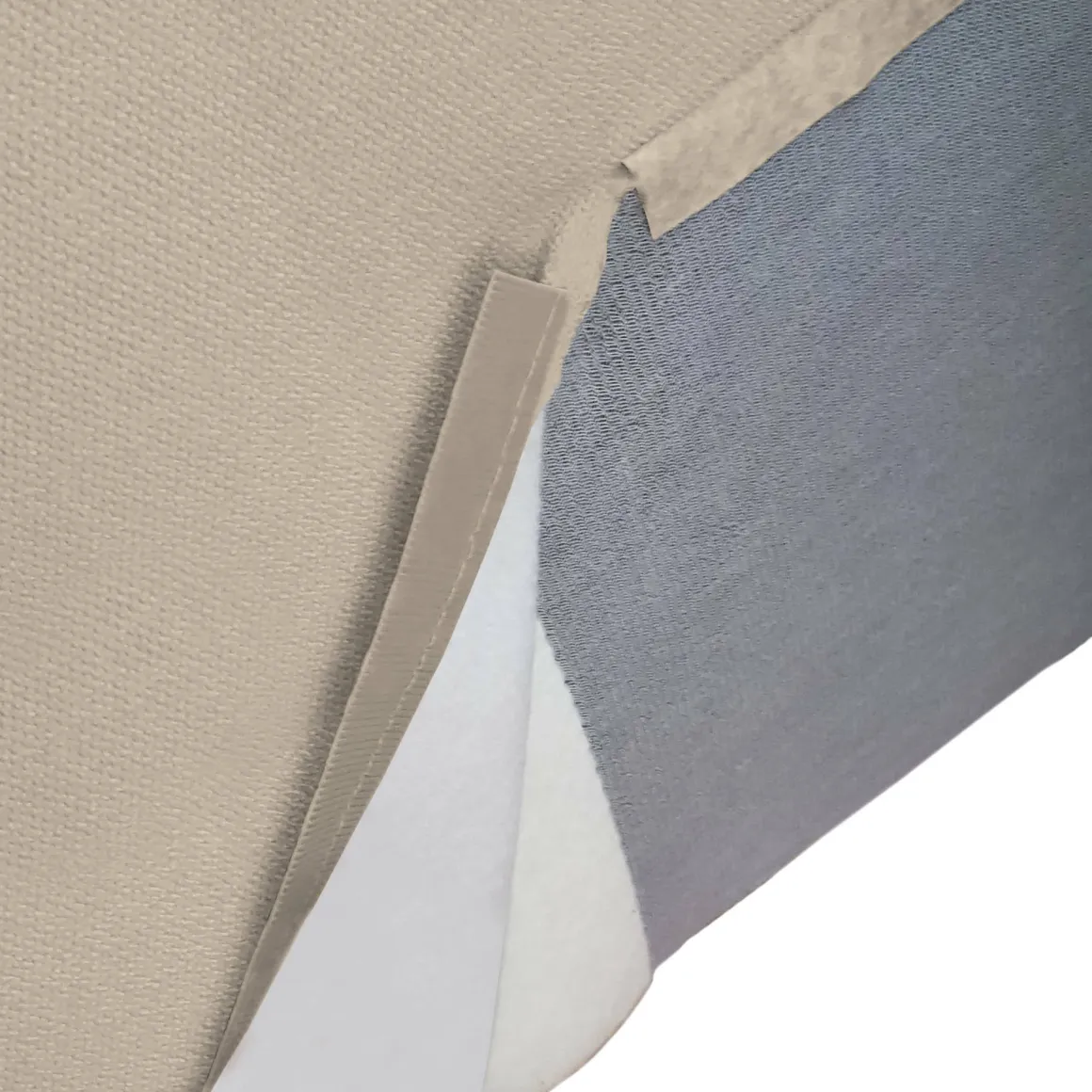 Divano sfoderabile tortora 340x170x70h cm - Asvaldo