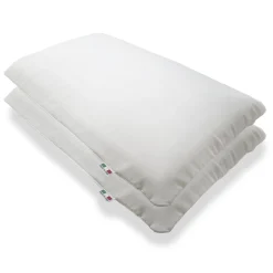 Guanciali|Camera Da Letto > Dmora Guanciale Aly, 71x41h11 cm, Set da 2 Bianco, Bianco
