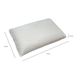 Guanciali|Camera Da Letto > Dmora Guanciale Artist, 71x41xh13 cm, Set da 2 Bianco, Bianco